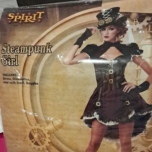 Spirit Steampunk Girl Costume - Black and White For Adults